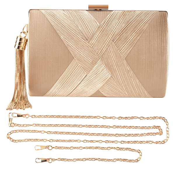 Tassel Ladies Clutch Bag Shoulder Handbags For Phone Purse Gold