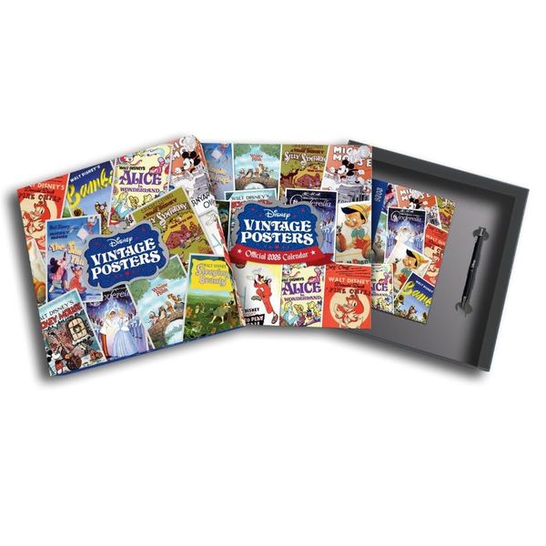 Disney Vintage Posters 2026 Calendar/Diary/Pen Gift Box