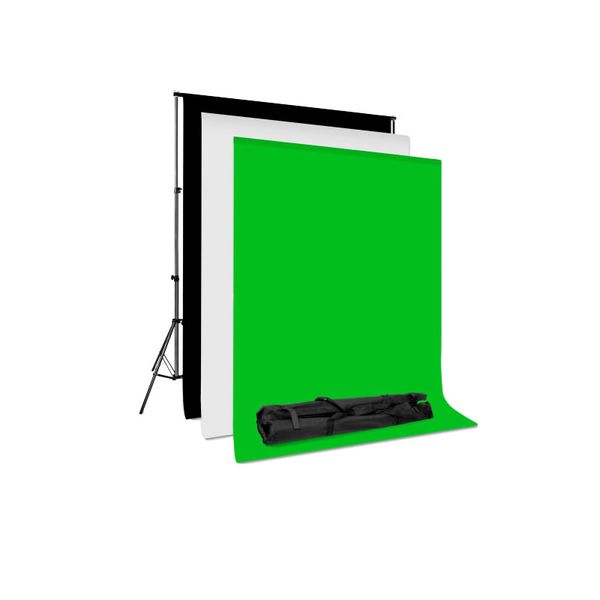 3m x 2m Photography Backdrop Stand With Three Backdrop