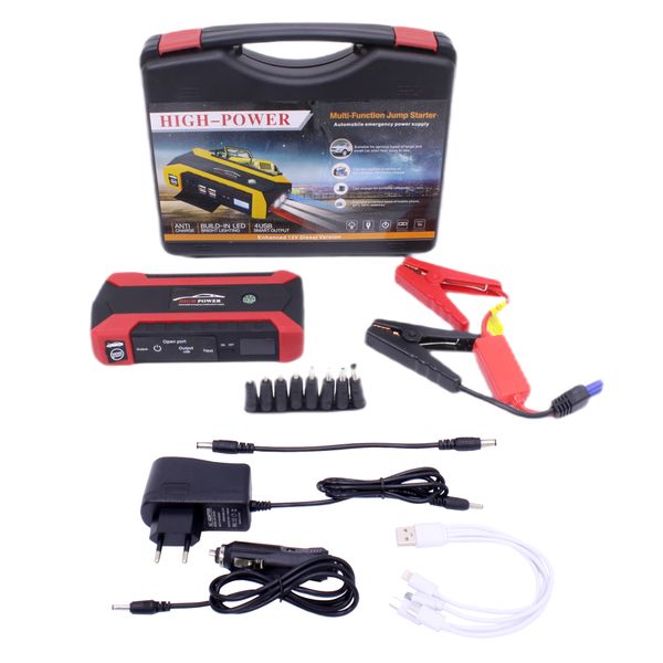 Multi-Function Jump Starter Portable Car Booster Charger Power Bank Kit