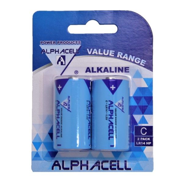 3 x Pack of Alphacell Value Battery Size C 2-Pieces Total 6 Batteries