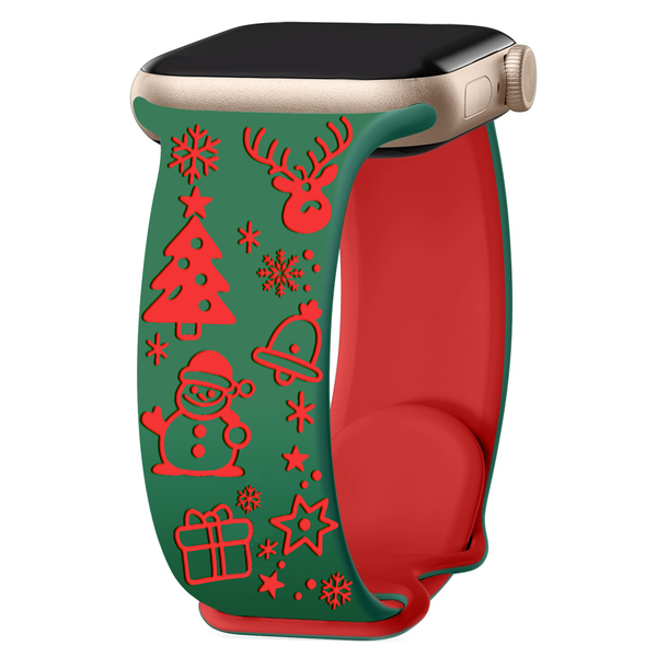 Cute Christmas Silicone Band Compatible with Apple Watch 38/40/41mm