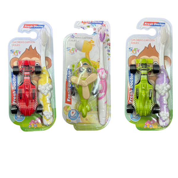 Pack of 6 Childrens Cartoon Toothbrushes