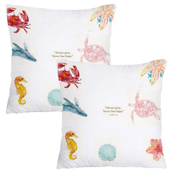 Scatter Cushion Cover Set (50cmx50cm) - Always Pray See Creatures(Luke 18-1