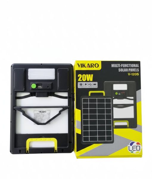 20w 2400mAH Solar Power Bank/12v Battery Charger and LED Light