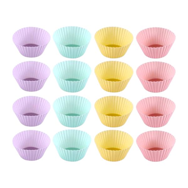 36 Piece - Silicone Cupcake Liners - Pastel Shades