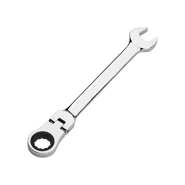 Combination Metric Spline Ratchet Wrench with Turning Box and Open End