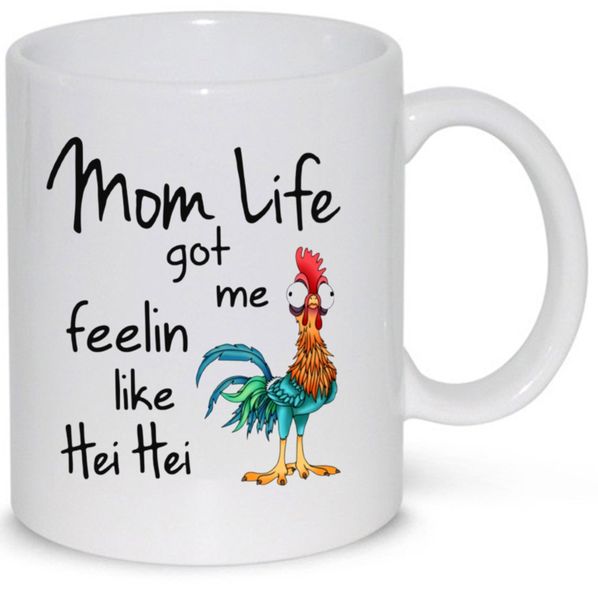 Mom Life Hei Hei Gift Coffee Mug (15Oz Jumbo Size)