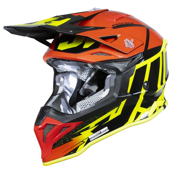 Just 1 J39 Poseidon Fluo Yellow/Red/Black Helmet