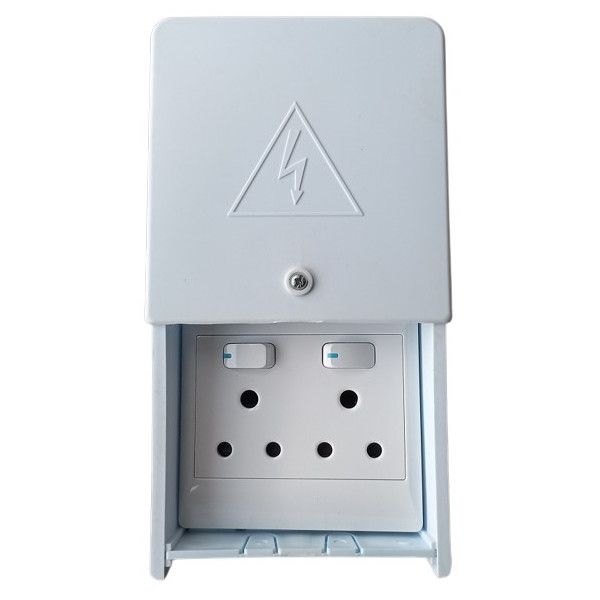 4 X 4 Outdoor Plugbox with Double Plug