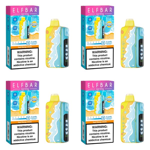 Elf Bar Ice King 25000 Puffs Disposable Vapes - Mango Shake (Pack of 6)
