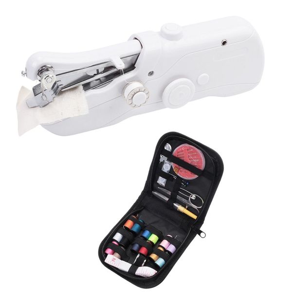 Hand-Held Sewing Machine, Mini Portable Fast Electric Sewing Machine-Black