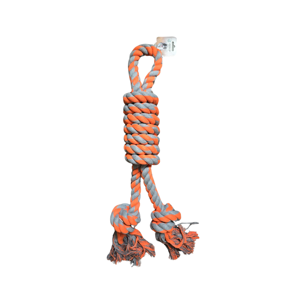 Monster Rope Toy for Dogs - 70cm with Loop Handle and 2 Knotted Ends