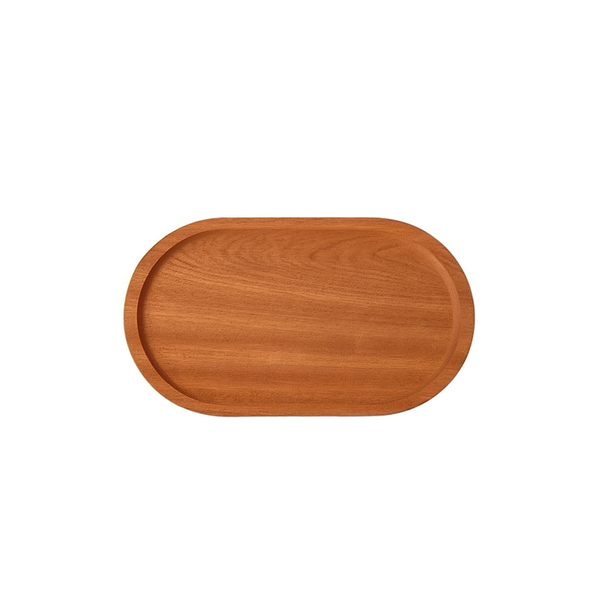 Wood Oval Tray 20cm - Brown