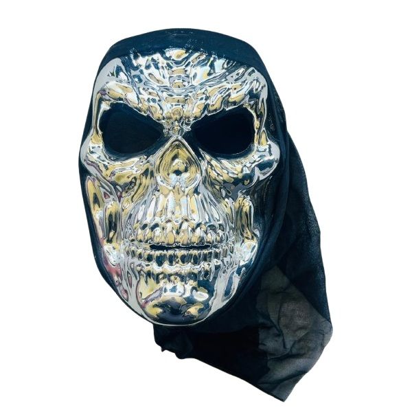 Halloween Scary Silver Skull Mask