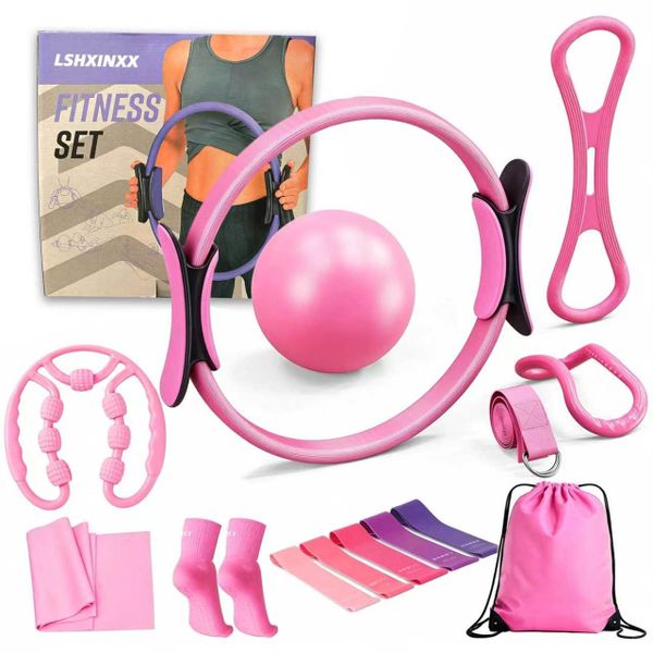 14-piece Pilates Ring Set for Women, Home Workout Equipment with Resistance
