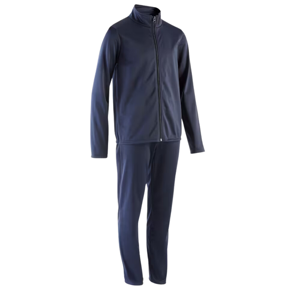Domyos Kids' Synthetic Breathable Tracksuit Gym - Navy Blue