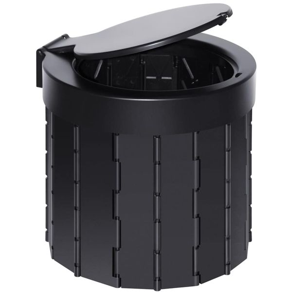 Foldable Toilet with Lid Travel Camping Potty Toilet with Cleaning Bags