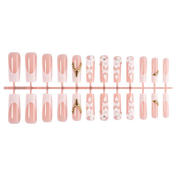 European and American Luxury French-Style White-Edged Nail Tips, Popular