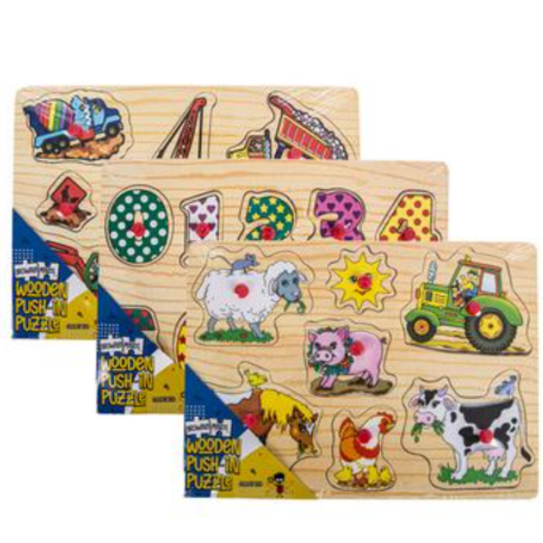 Growing Minds - Wooden Push In Board x 3