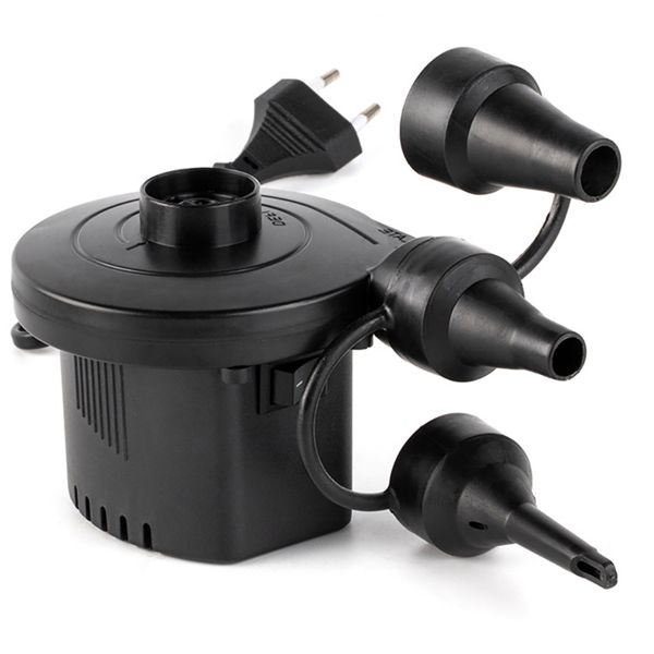 AC Electric Pump 220-240V Quick-Fill with 3 Nozzles Portable Inflator
