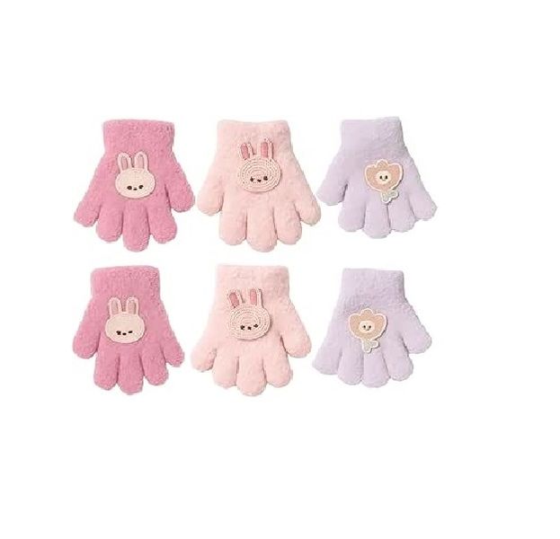 Kids' Winter Gloves - 3 Pairs - Aged 1-3 Years Old