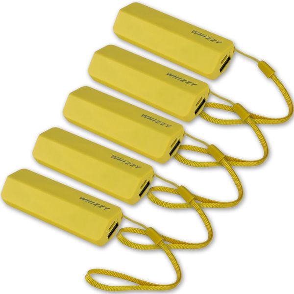Whizzy 2600 mAh Powerbank - Yellow (5 pack)