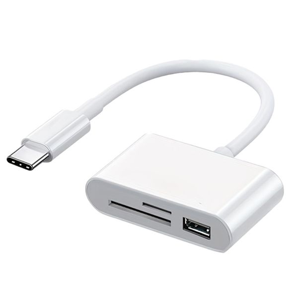3-in-1 USB-C Card Reader - SD/TF/Micro SD Reader for Smartphones &amp; Tablets