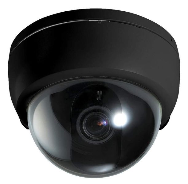 Light Weight Black Dummy Security Camera Easy Installation