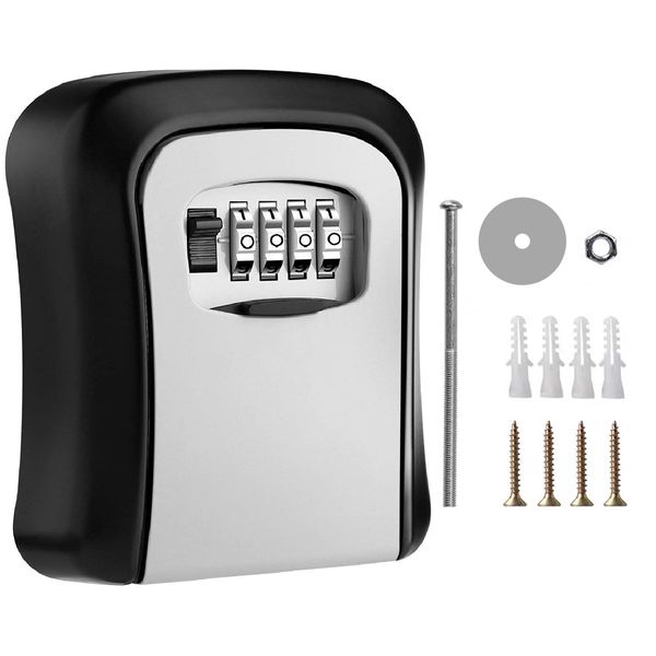 Key lock box, combination lock box wall mounted waterproof key storage lock