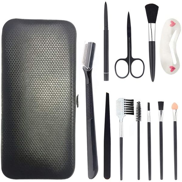 10 Piece Stainless Steel Eyebrow Care Tools Set