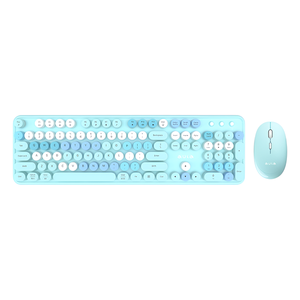 Aula AC306 2.4Ghz Ergonomic Retro Wireless Mouse and Keyboard Combo