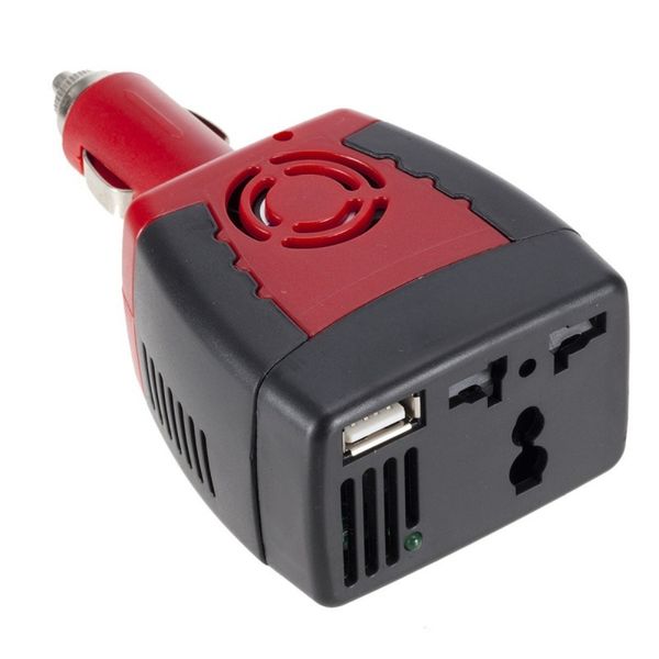 150W DC 12V to 220V AC Car Inverter with USB Charging Ports