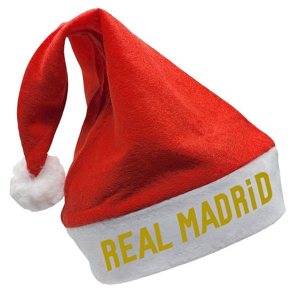Bufftee Real Madrid Christmas Hat Classic Santa Hat RMFC Xmas Party Hat