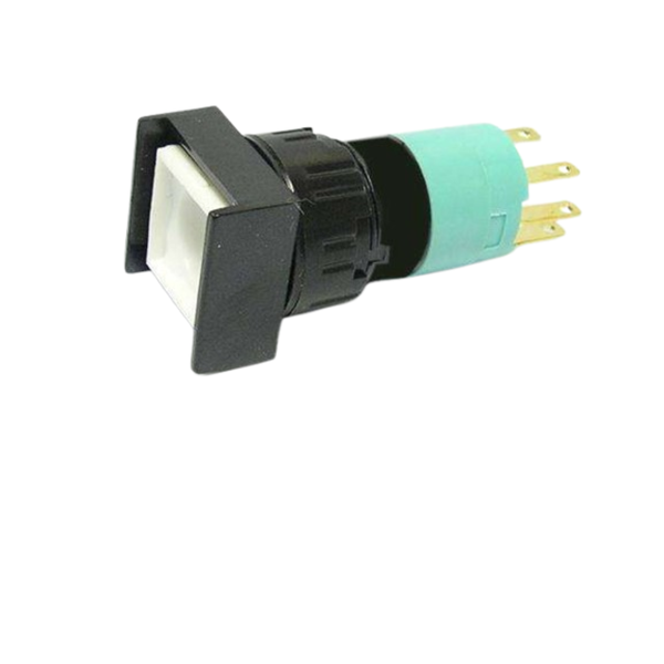 P1818L1P-65 18x18mm IP65 Illuminated Square Push Button Switch, Latching