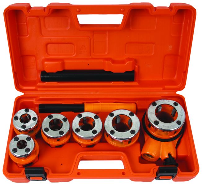 6 Piece Pipe Threading Ratchet Kit - BSPT