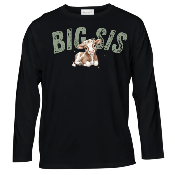 Baby- Sister Long Sleeve Tshirt -Eng-Farmer Pink