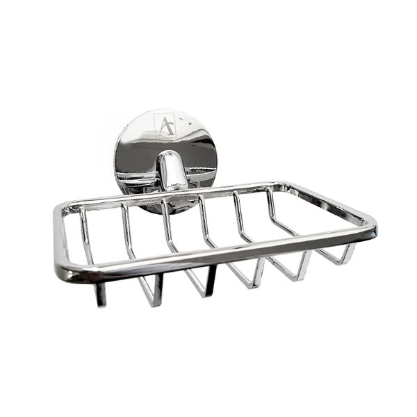 Kirk Aqua Tan Chrome Plated Zinc Finish Soap Basket