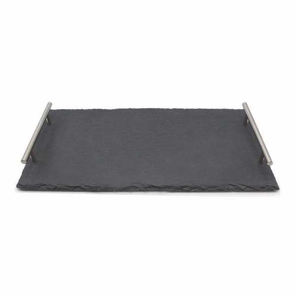 Regent Slate Rectangular Serving Tray With Handles (400X200mm)