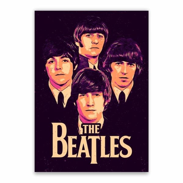 The Beatles Black Poster - A1