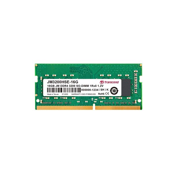 Transcend 16GB DDR4-3200 Unbuffered SO-DIMM JetRam