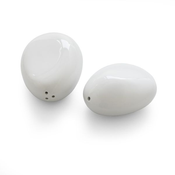 Eetrite Pebble Salt &amp; Pepper Set White