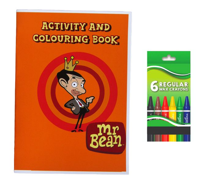 Mr Bean Activity and Colouring Book A5 plus 6 Wax Crayons - Set of 5