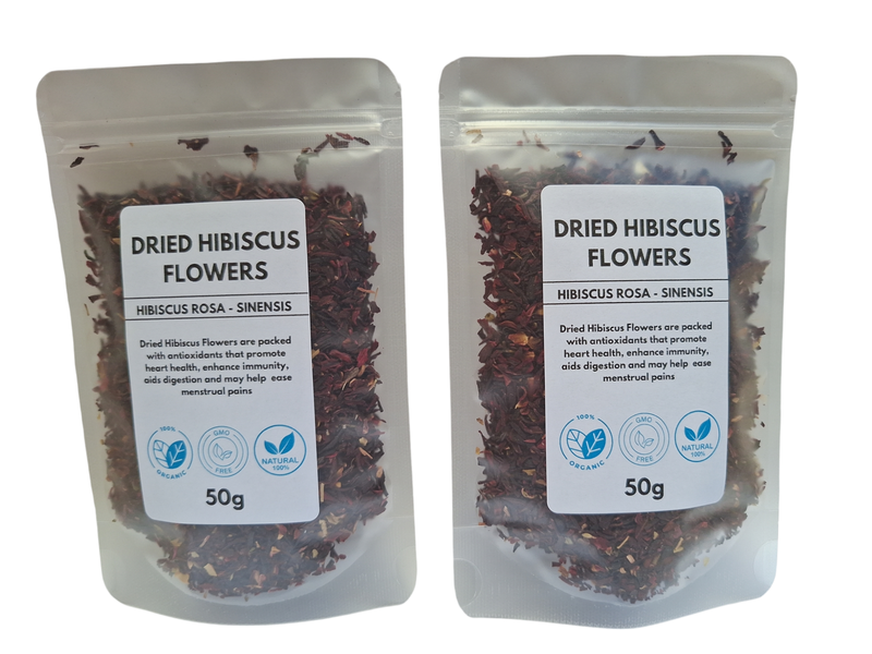 Dried Hibiscus Flowers (2 x Packs)