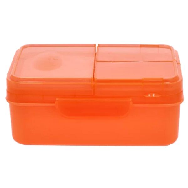 Orange Rectangular 2 piece Lunch Box .
