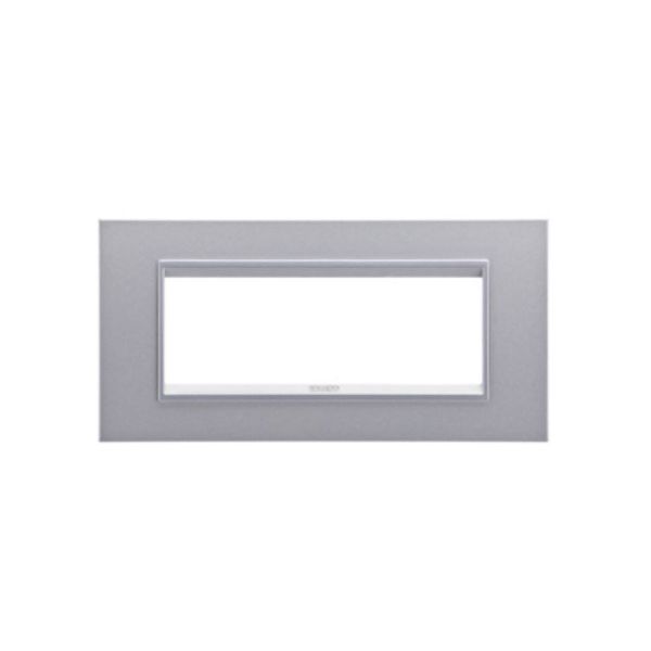 GEWISS - Titanium Chorus Lux 6-Gang Metal Cover Plate