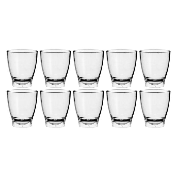 Bar Butler Clear Plastic Shot Glasses 10 Pack, (25Ml)