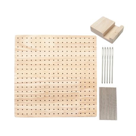 9 Inch Wooden Crochet Blocking Board Granny Square Blocking Board Set Image