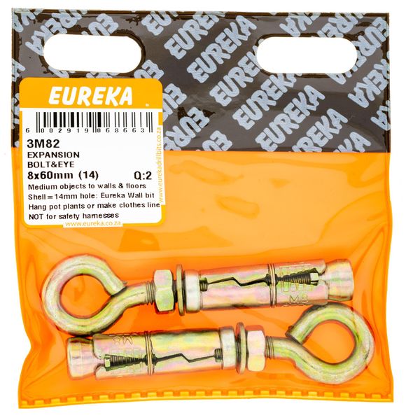 EUREKA Expansion Bolt &amp; Eye 8 x 60mm(14) Q:2 3M82