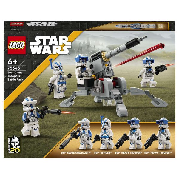 LEGO® Star Wars™ 501st Clone Troopers™ Battle Pack 75345 Building Toy Set (119 Pieces)